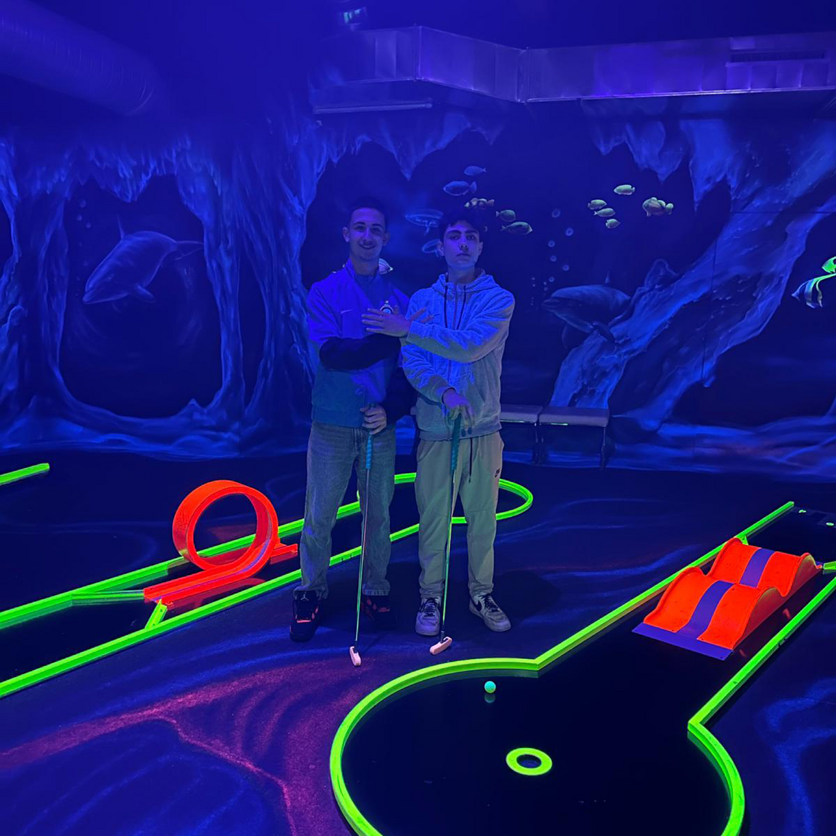 Black light mini golf