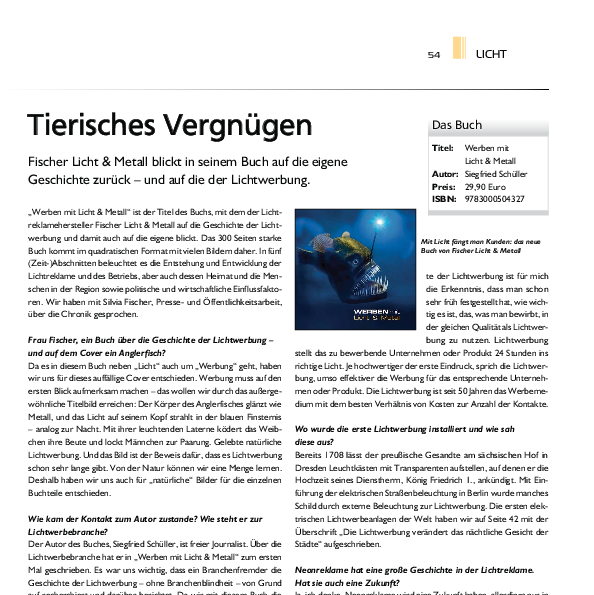 Werben mit Licht & Metall