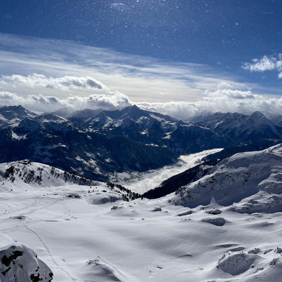 Aussicht auf die Berge in Kaltenbach