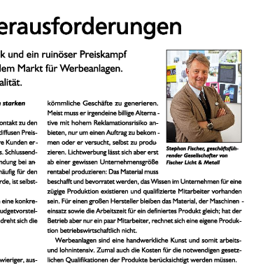 Fachmagazin Werbetechnik